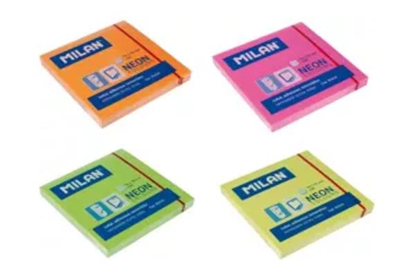 Sticky Notes 7.6*7.6cm Neon Pink 100SH - Schoolastic