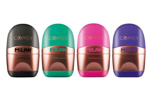 Milan Capsule Copper Sharpener Eraser - Schoolastic